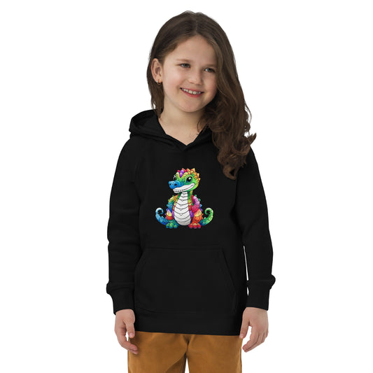 Sweat à Capuche "Croco Arc-en-ciel" pour Enfants